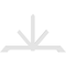 Ekena Millwork Vanguard Architectural Grade PVC Gable Bracket, 108"W x 63"H x 4"D x 6"F, 14/12 Pitch GBP108X63X0406VAN00 - alternate 5